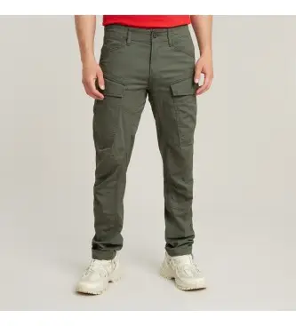 per uomo D25523-D846-H010 Pantaloni cargo affusolati regolari 3D verdi (28/30), Casual, Verde, Cotone
