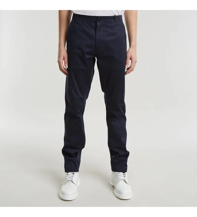 per uomo D25547-5126-C742 Pantaloni chino dritti Mosa blu navy (24/30), Casual, Cotone
