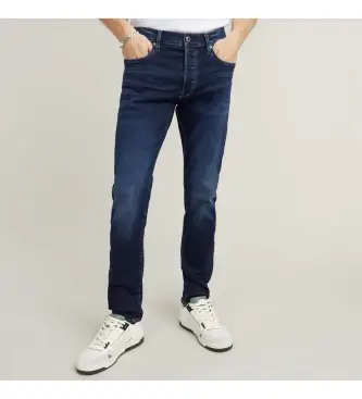 per uomo D25742-8968-89 Jeans 3301 Slim blu (34/32), Casual, Denim, Sostenibile, Cotone Riciclato