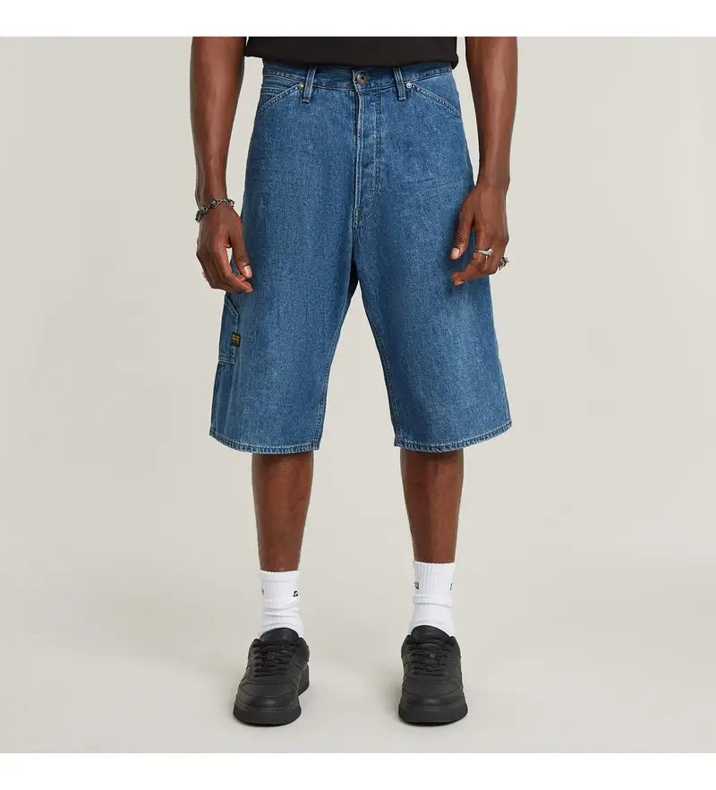 per uomo D26129-D934-H128 Short Bam Logger blu (28), Casual, Denim, Cotone biologico, Sostenibile