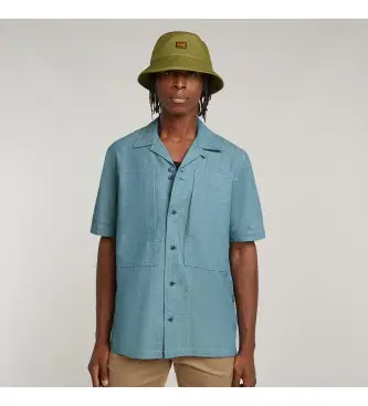 per uomo D26190-D914-H052 Camicia blu Workwear Resort Regular (L), Casual, Cotone, Manica corta