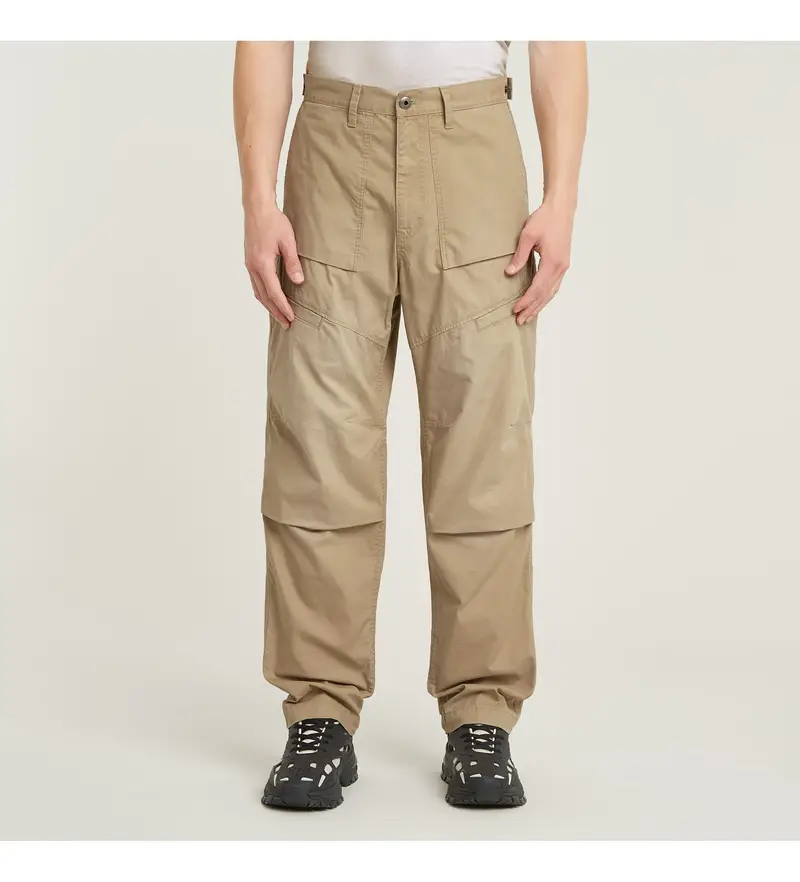 per uomo. D26196-D387-5750 Pantaloni taupe 3D rilassati e faticosi (28/30), Casual, Cotone biologico, Sostenibile
