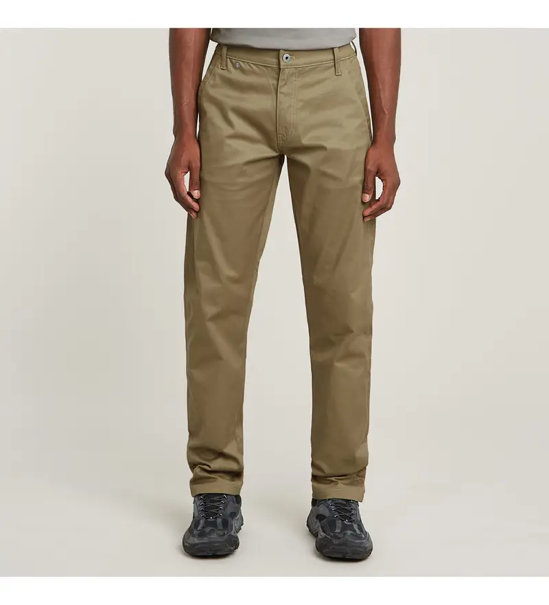 per uomo D26400-C105-6057 Pantaloni chino verdi affusolati Morry (28/32), Casual, Verde, Cotone biologico, Sostenibile