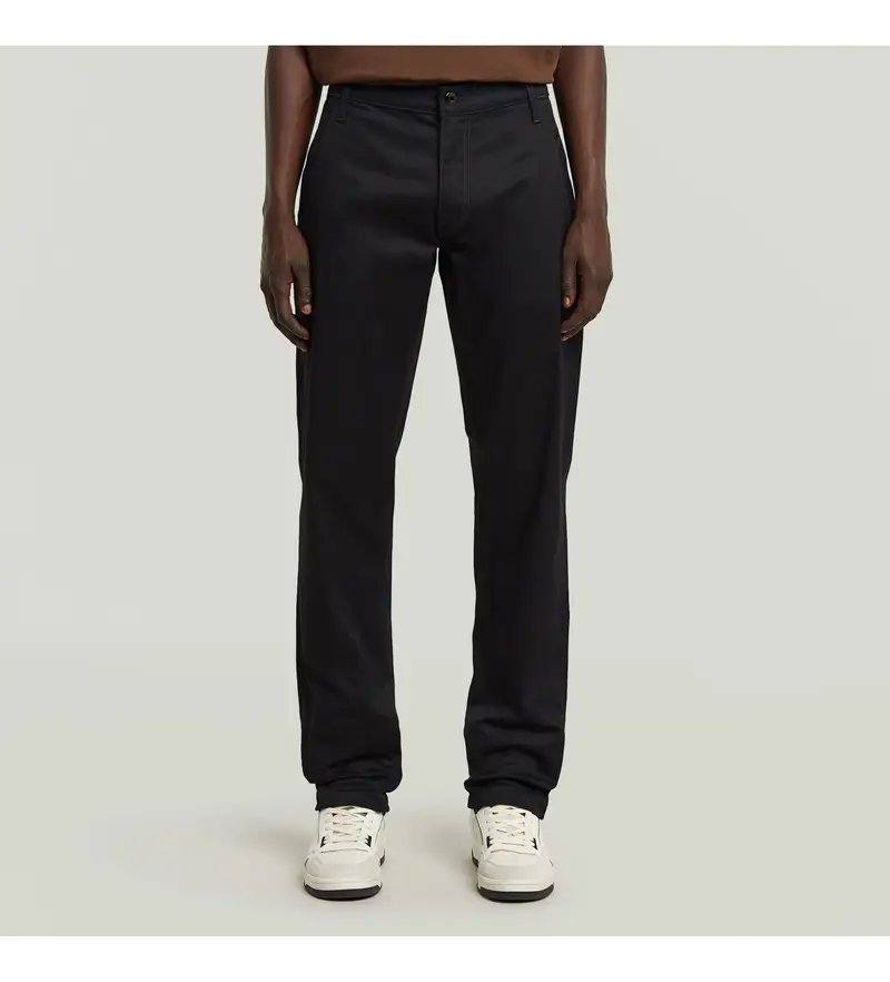 per uomo. D26400-C105-6484 Pantaloni chino affusolati Morry neri (28/30), Nero, Casual, Cotone biologico, Sostenibile