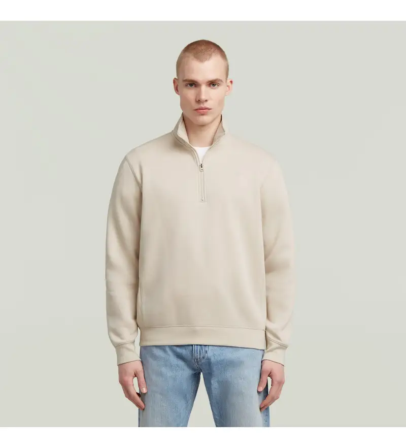 per uomo D26459-C235-1603 Felpa beige Premium Core (XS), Casual, Cotone, Manica lunga Bianco