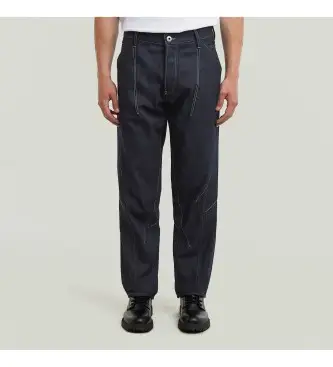 per uomo D26701-D243-001 Pantaloni Kitoh 3D Relaxed Tapered Blu Navy (30/32), Casual, Cotone