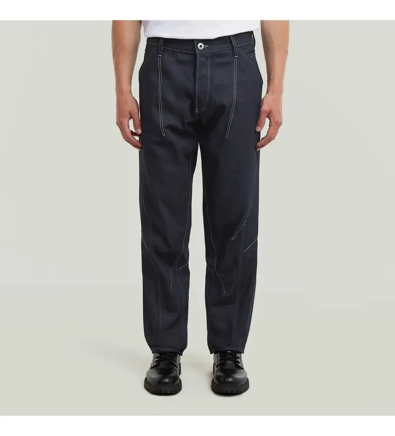 per uomo D26701-D243-001 Pantaloni Kitoh 3D Relaxed Tapered Blu Navy (30/34), Casual, Cotone