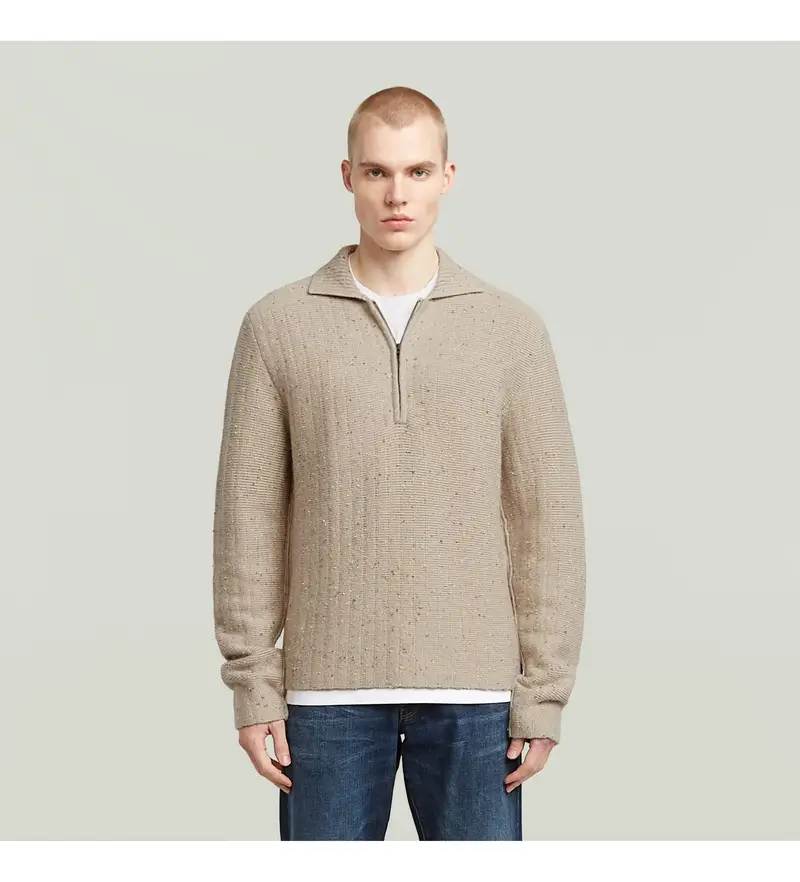 per uomo D26740-D754-1214 Collo del maglione beige (XS), Casual, Poliamide, Manica lunga