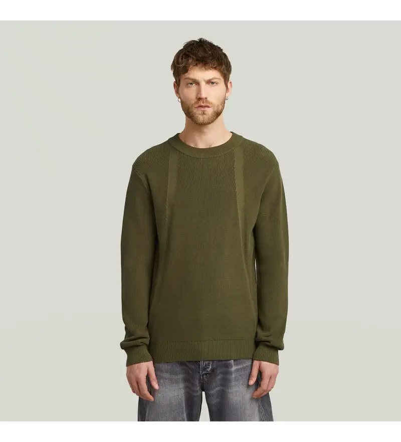per uomo. D26781-C868-C744 Jersey Structure verde (M), Casual, Cotone, Manica lunga