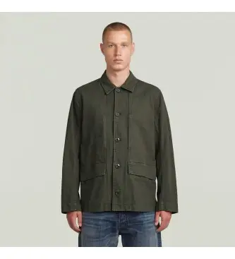 per uomo D26815-D752-B575 Camicia grigia verdastra a 4 tasche (M), Casual, Grigio, Cotone, Manica lunga