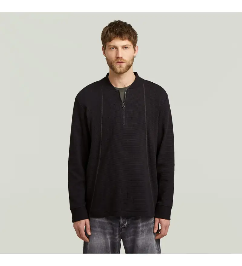 per uomo D26828-E164-6484 Maglietta nera Tweeter (XS), Nero, Casual, Cotone, Manica lunga Naturale