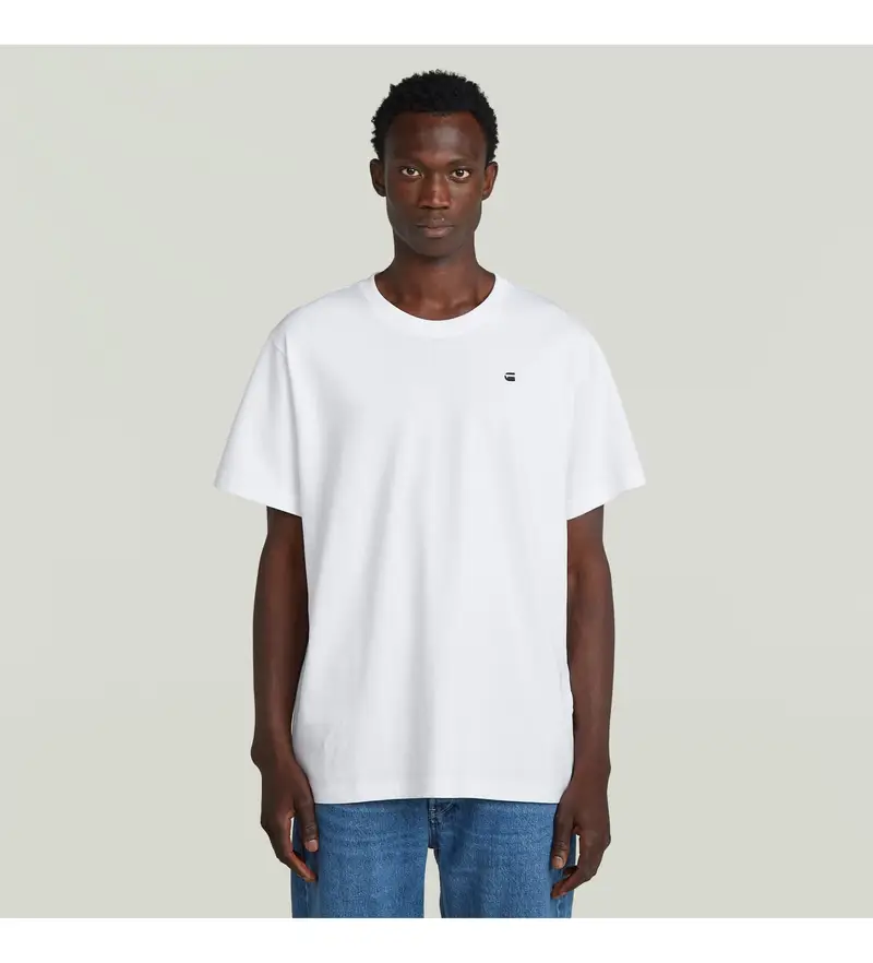 G-star Maglia Uomo Bianco con Stampa Fotografica