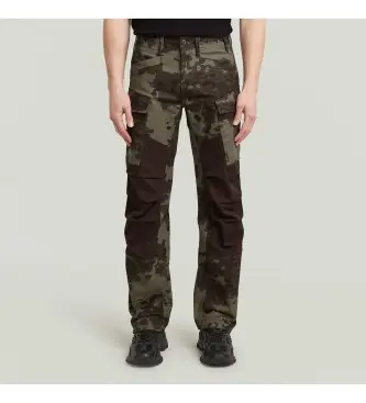 per uomo D26950-E081-H519 Pantaloni cargo dritti regolari 3D verdi (32/30), Casual, Verde, Mimetico, Cotone biologico, Sostenibile