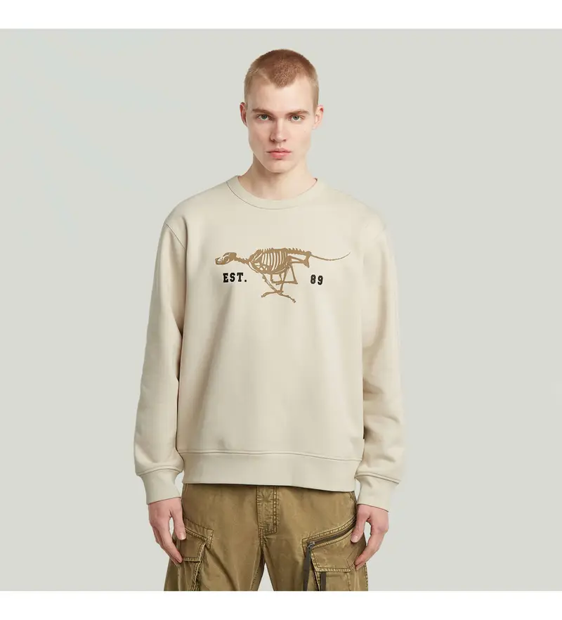 per uomo D27095-D733-1603 Maglia beige con schiena da cane da corsa (L), Casual, Cotone