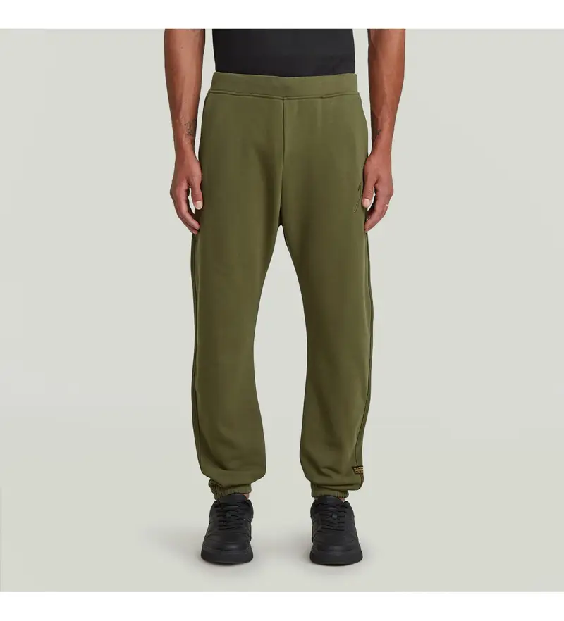 per uomo. D27153-D566-B230 Pantaloni con scritta verde (S), Casual, Cotone