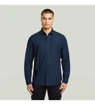 per uomo D27681-D539-G839 Camicia blu navy pulita e attillata (XS), Casual, Cotone, Manica lunga