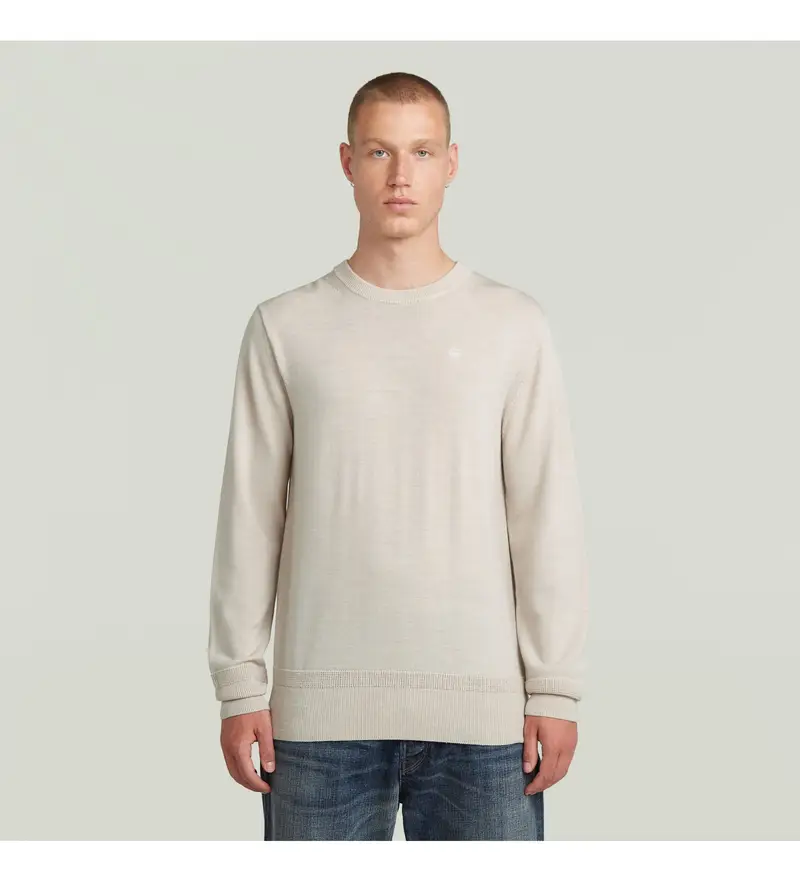 G-star Maglia beige Uomo in lana manica lunga
