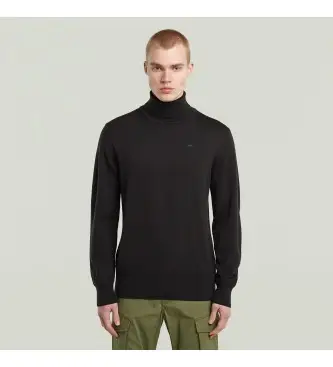 per uomo D27706-B692-6484 Maglia Premium Turtle nera (S), Nero, Casual, Lana