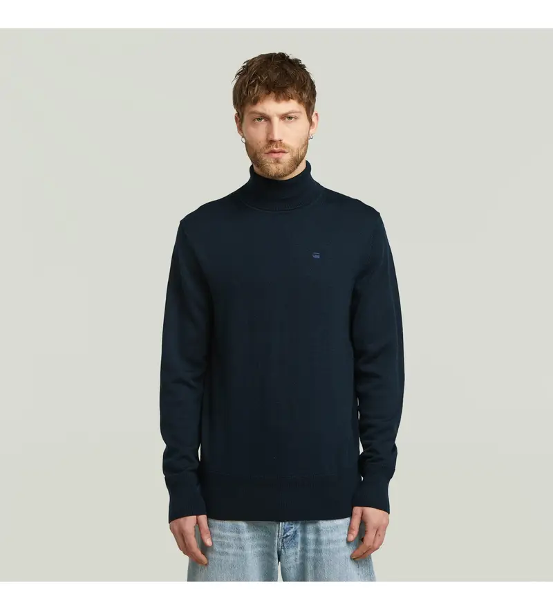 per uomo D27706-B692-C742 Maglia Premium Turtle Marine (XS), Casual, Lana, Navy