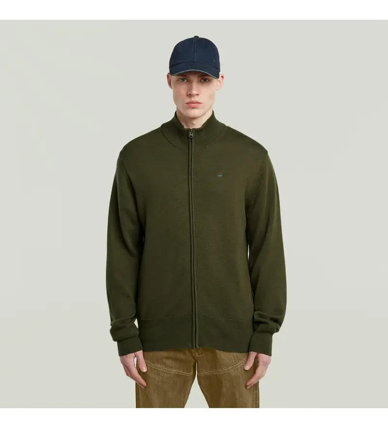 per uomo. D27711-B692-995 Giacca in maglia verde Premium Core (S), Casual, Lana, Manica lunga