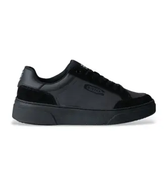 per uomo D29865-01-990 Sneakers nere Straker (3132), Nero, Basso, Stringhe, Casual Pelle