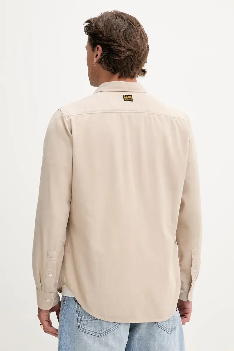 Raw camicia in cotone uomo colore verde Beige miniatura 3