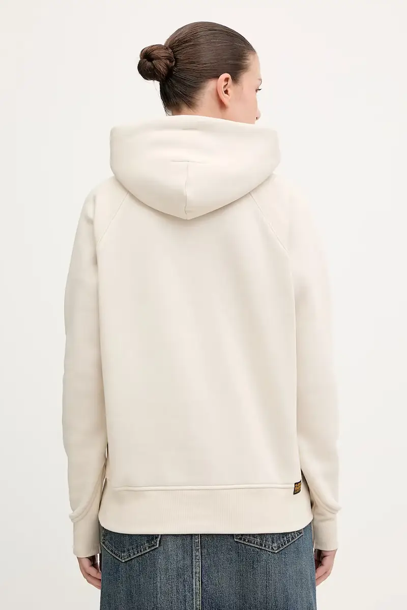 Raw felpa donna colore bianco con cappuccio D21255-C235 Beige miniatura 3