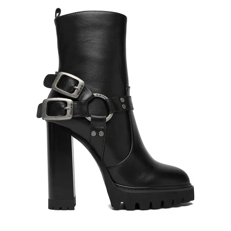 G-Star Raw Stivaletti Donna Nero in Pelle con Tacco