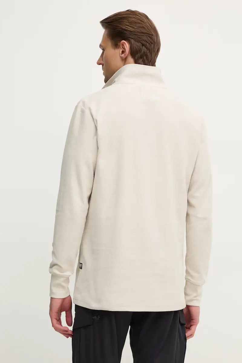 top a maniche lunghe in cotone colore beige D26452-D617 miniatura 3