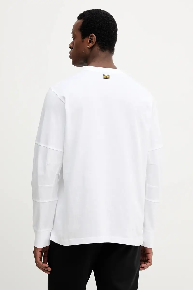 top a maniche lunghe in cotone colore bianco D26831.C336 miniatura 3