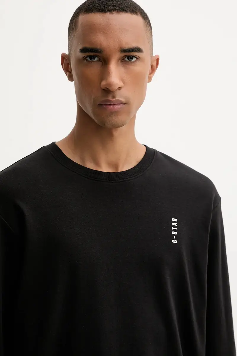 top a maniche lunghe in cotone colore nero D26835.D976 miniatura 4