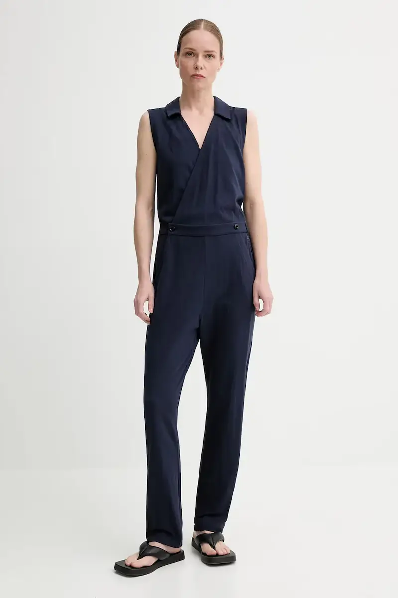 tuta in cotone colore blu navy D26093-C336