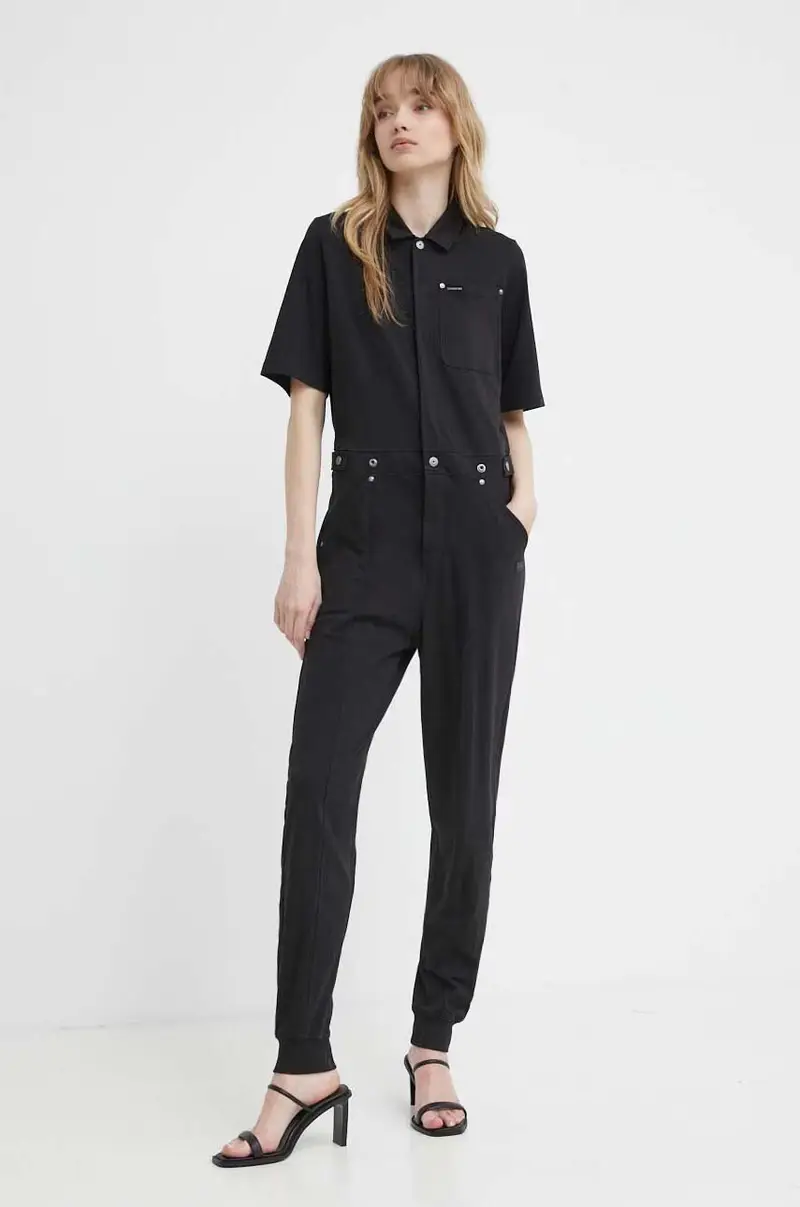 tuta in cotone colore nero