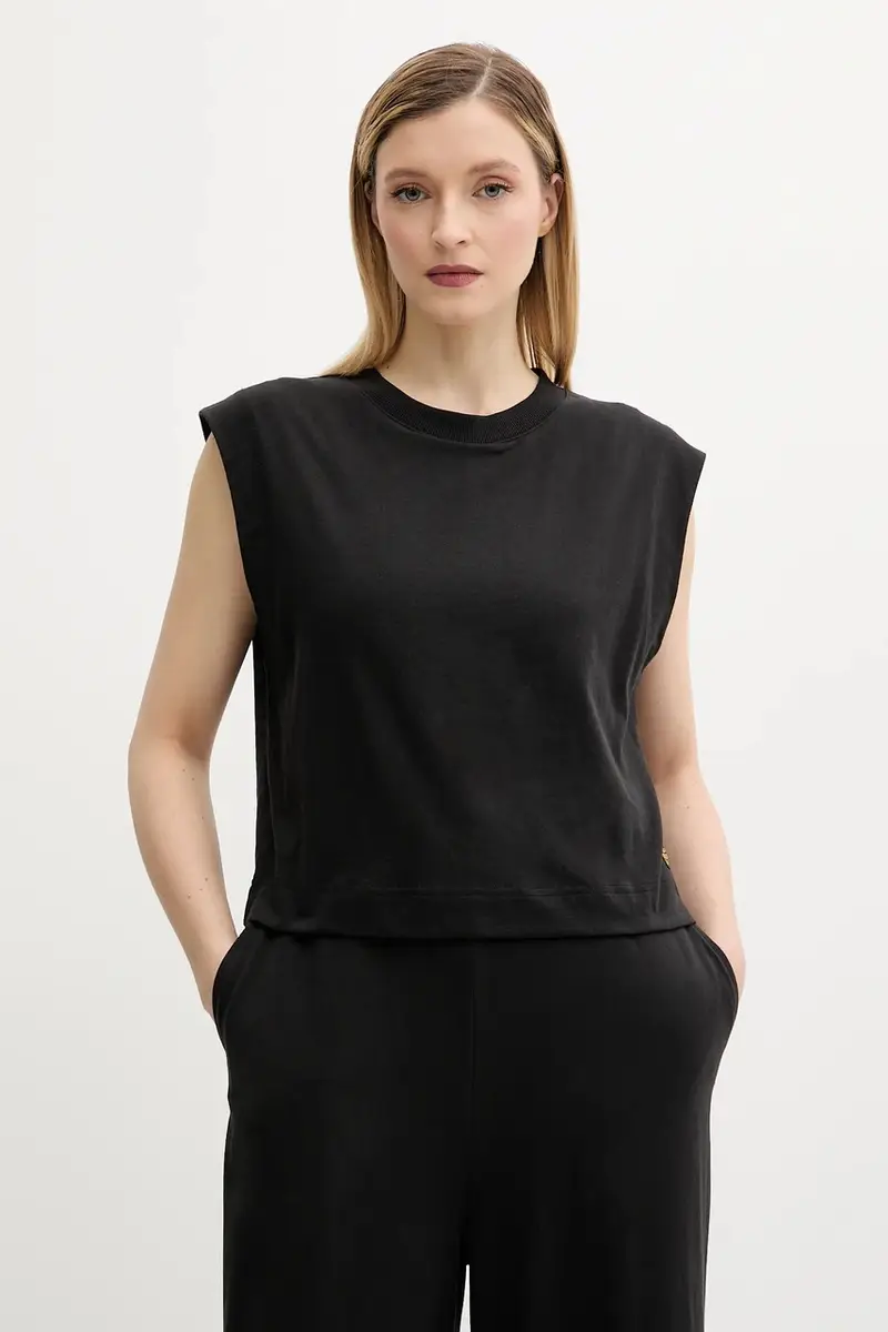 tuta in cotone colore nero D26101-B771 miniatura 4