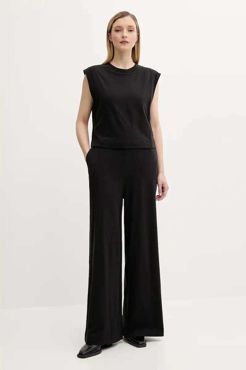 tuta in cotone colore nero D26101-B771