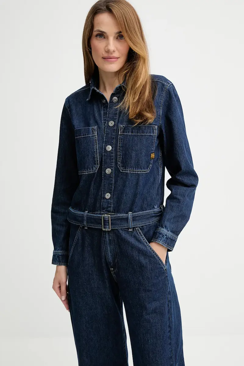 tuta in denim 0 colore blu navy D26877.E090 miniatura 4