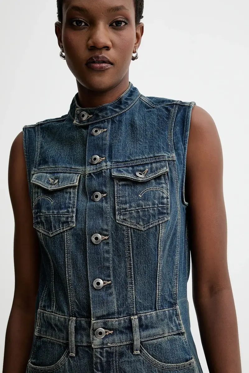 vestito di jeans 0 colore blu D27698.D577 miniatura 4