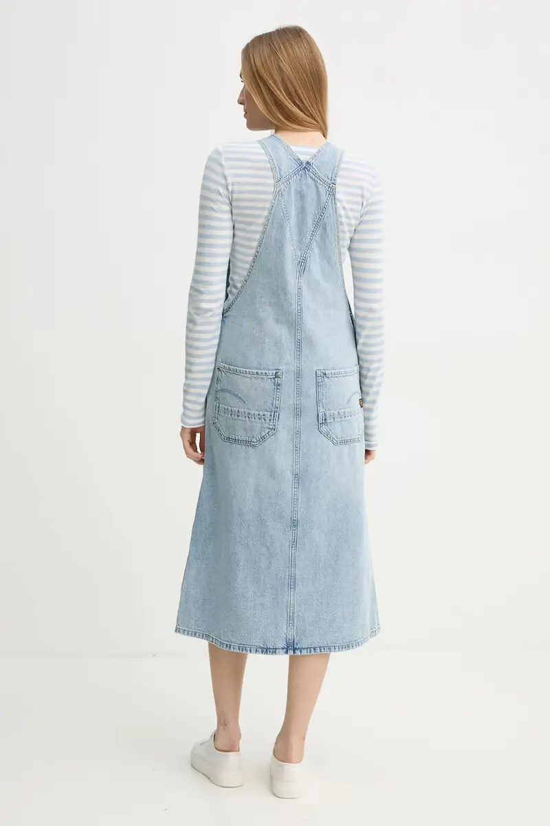 vestito di jeans colore blu miniatura 3