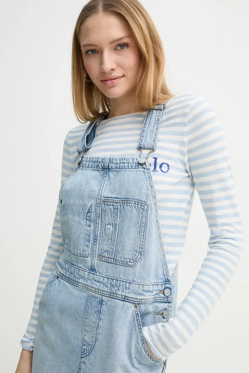 vestito di jeans colore blu miniatura 4