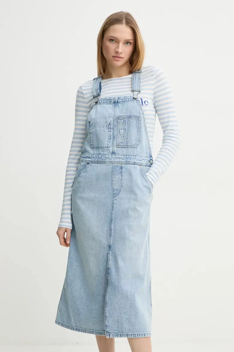 vestito di jeans colore blu