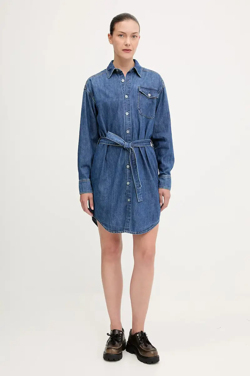 vestito di jeans colore blu D26814.D252 miniatura 2