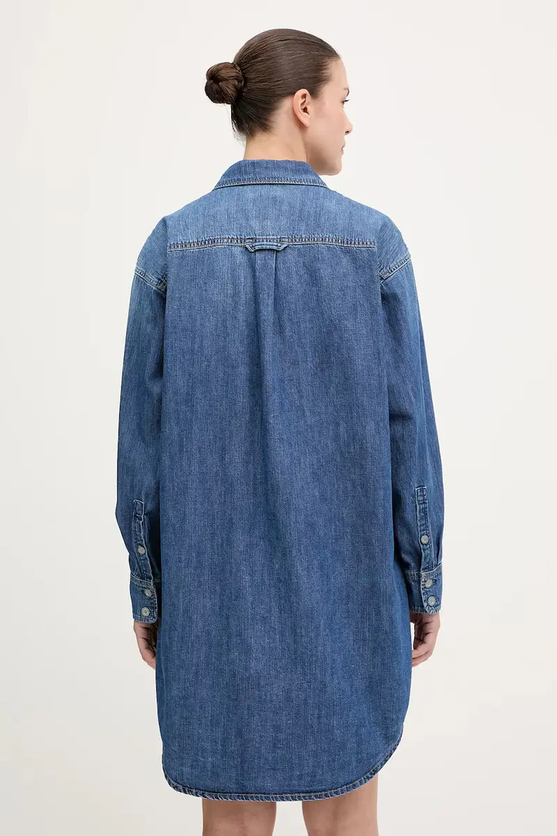 vestito di jeans colore blu D26814.D252 miniatura 3