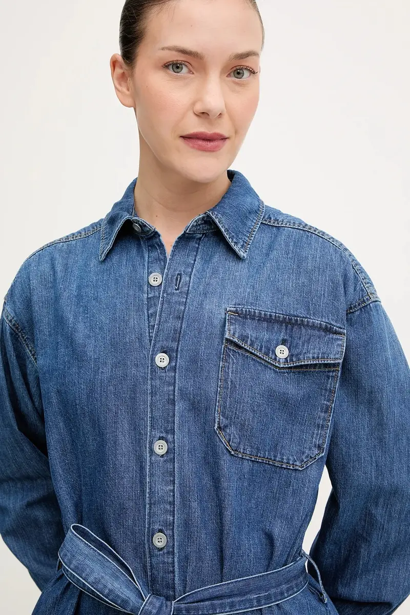 vestito di jeans colore blu D26814.D252 miniatura 4