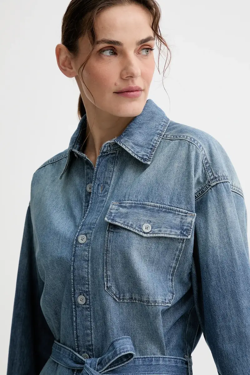 vestito di jeans colore blu D26814.D539 miniatura 4