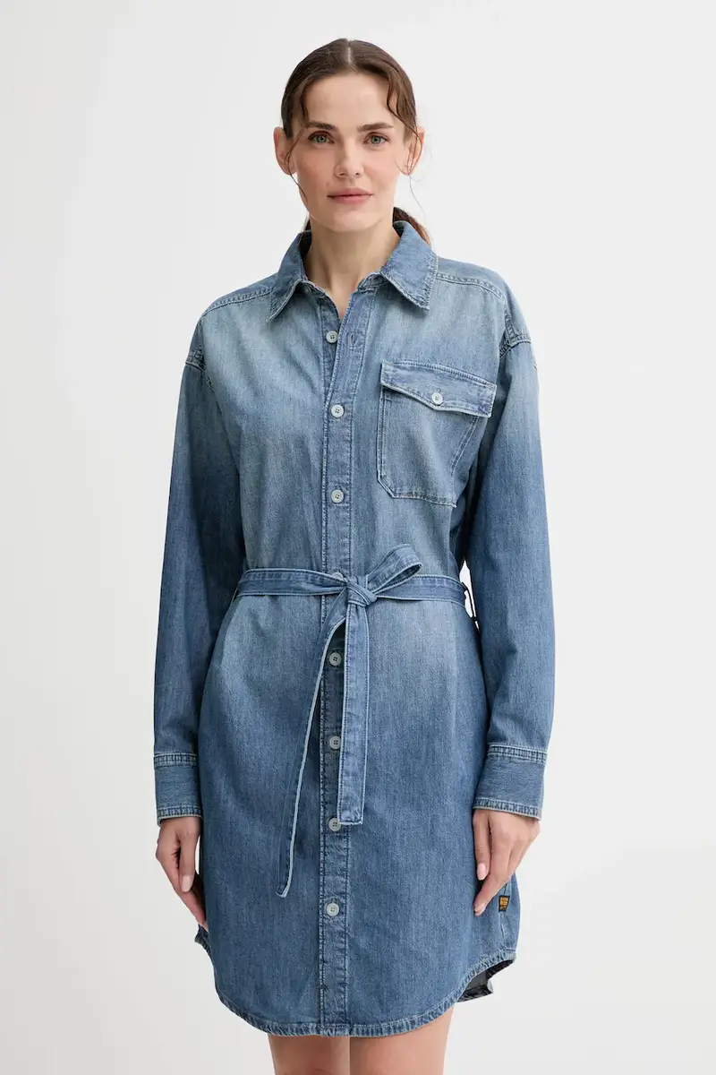 vestito di jeans colore blu D26814.D539