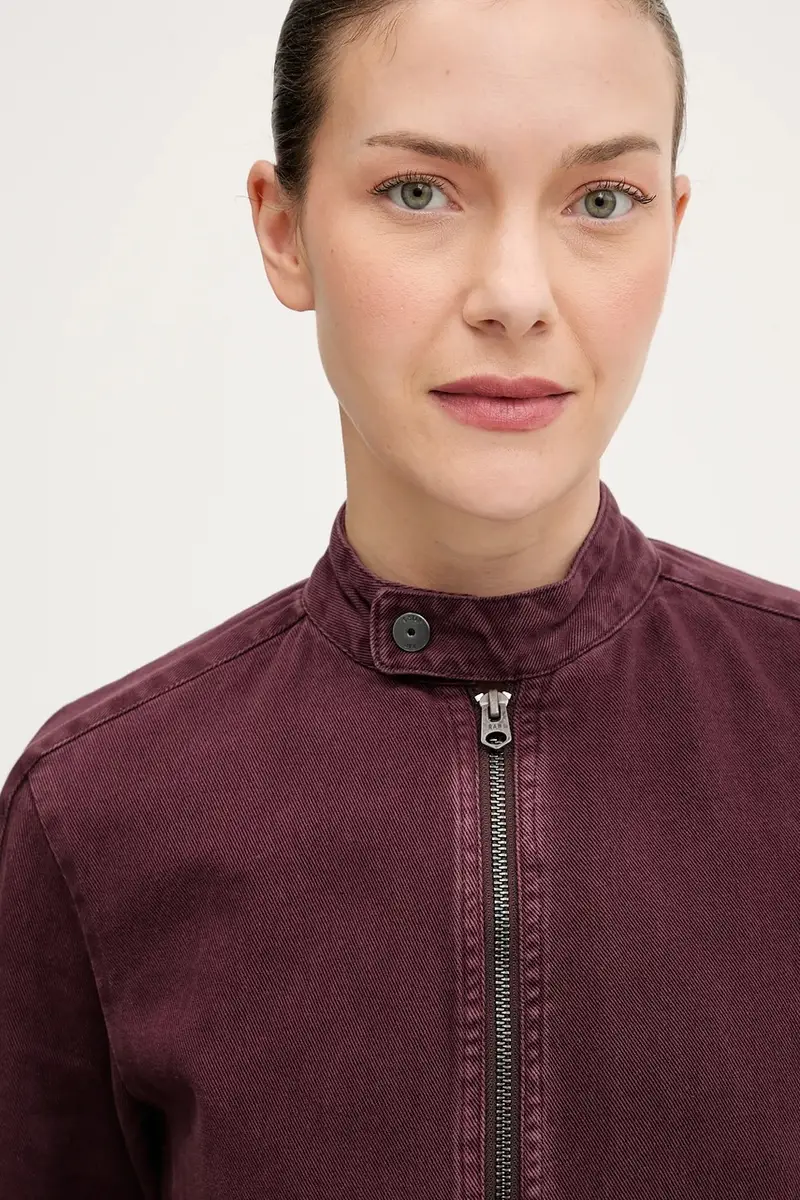 vestito di jeans colore granata D27009.E078 miniatura 4