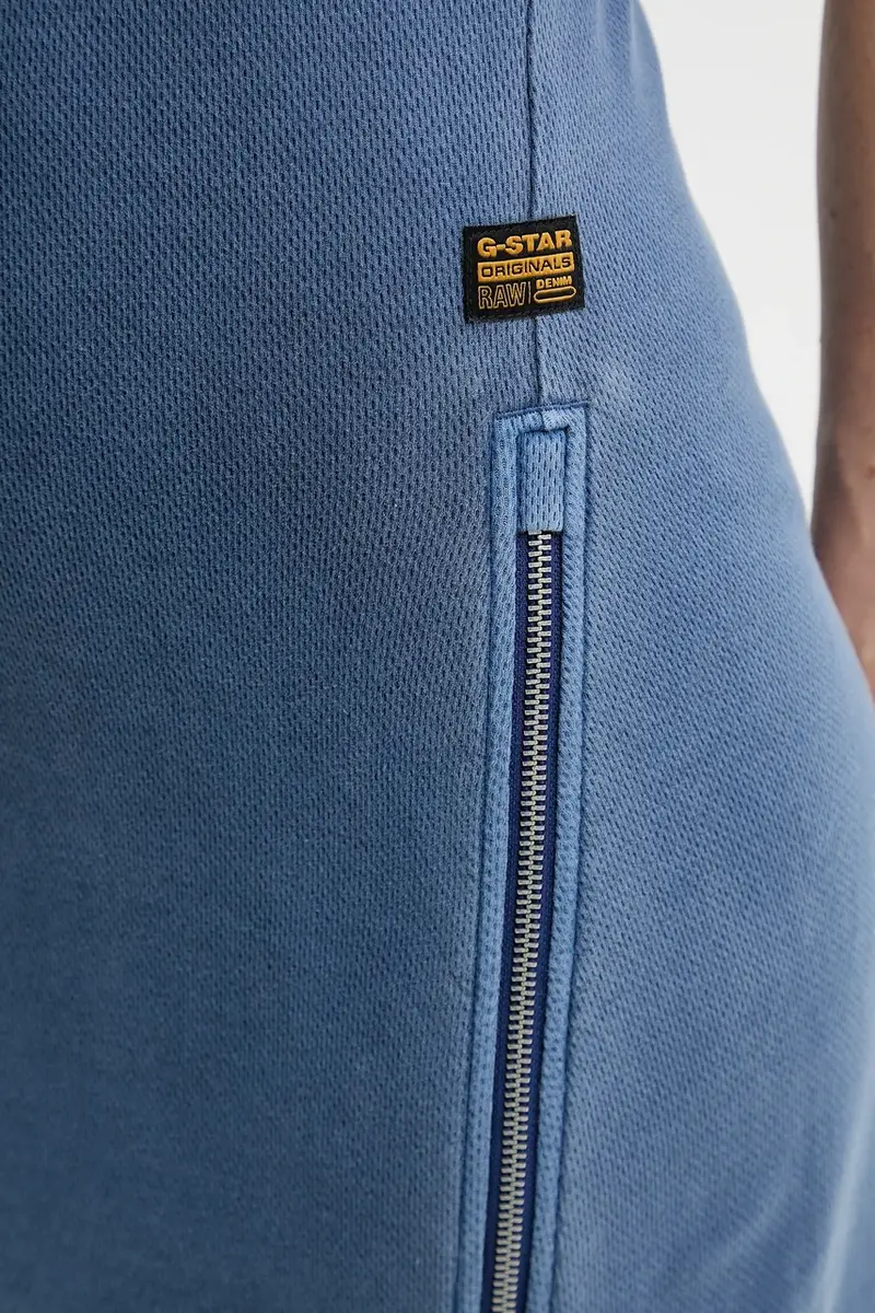 vestito in cotone colore blu D26593-E040 miniatura 5