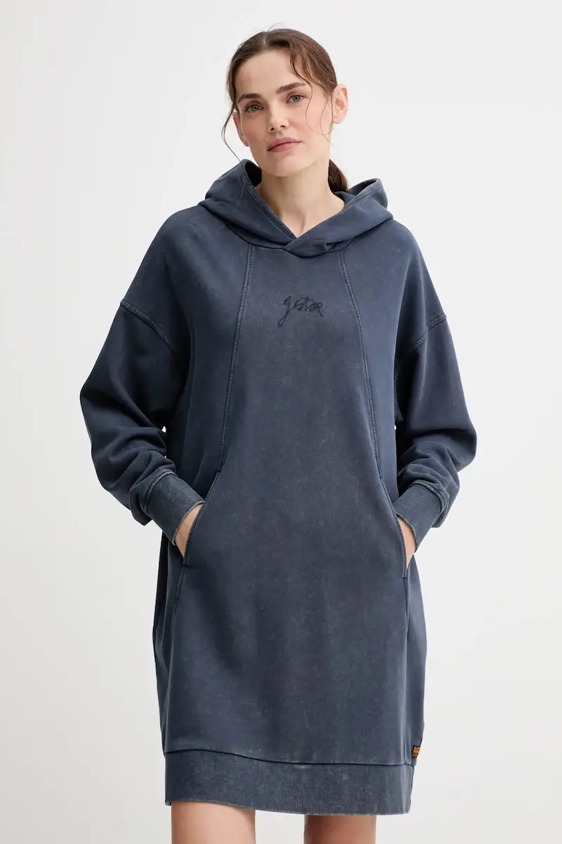 vestito in cotone colore blu D27165.D969