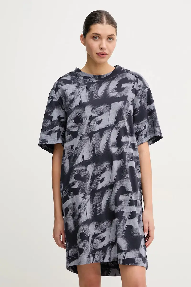 vestito in cotone colore blu navy D26082-D611