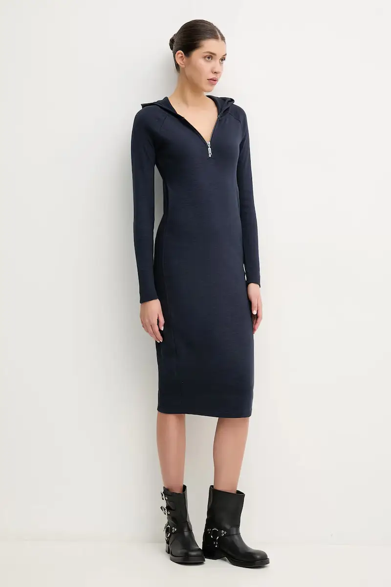 vestito in cotone colore blu navy D26083-D958